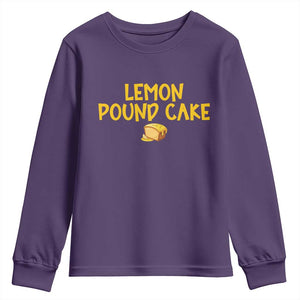 Lemon Pound Cake Team Youth Sweatshirt Viral Meme Dessert Parody Internet Culture Fans TS02 Purple Print Your Wear