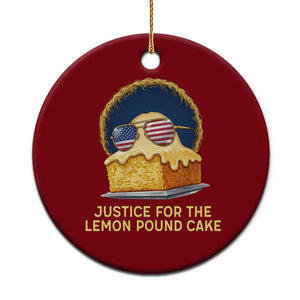 Justice for the Lemon Pound Cake Ceramic Ornament Viral Meme Dessert Parody Retro Hip Hop Vibe TS02 1pc Red Print Your Wear