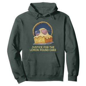 Justice for the Lemon Pound Cake Hoodie Viral Meme Dessert Parody Retro Hip Hop Vibe TS02 Dark Forest Green Print Your Wear