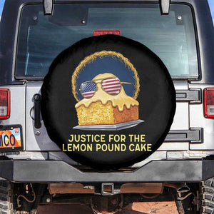 Justice for the Lemon Pound Cake Spare Tire Cover Viral Meme Dessert Parody Retro Hip Hop Vibe TS02 No hole Black Print Your Wear