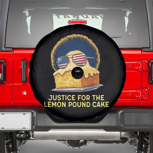 Justice for the Lemon Pound Cake Spare Tire Cover Viral Meme Dessert Parody Retro Hip Hop Vibe TS02 Black Print Your Wear