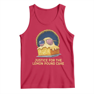 Justice for the Lemon Pound Cake Tank Top Viral Meme Dessert Parody Retro Hip Hop Vibe TS02 Red Print Your Wear