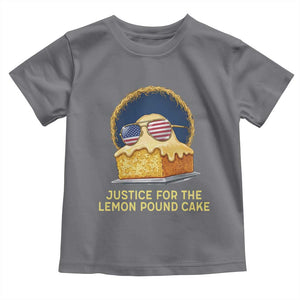 Justice for the Lemon Pound Cake Toddler T Shirt Viral Meme Dessert Parody Retro Hip Hop Vibe TS02 Charcoal Print Your Wear