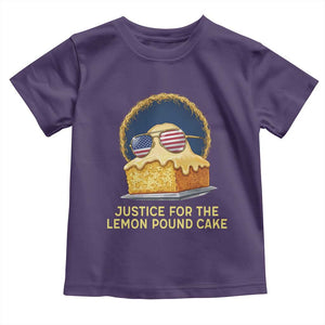 Justice for the Lemon Pound Cake Toddler T Shirt Viral Meme Dessert Parody Retro Hip Hop Vibe TS02 Purple Print Your Wear