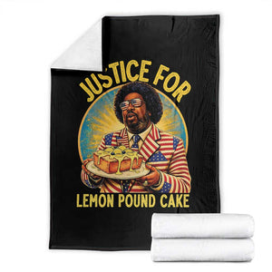 Justice for Lemon Pound Cake Patriotic Meme Throw Blanket Funny Viral Hip Hop Parody for Music Rap Fans TS02 Black Print Your Wear