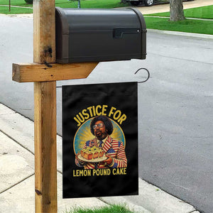 Justice for Lemon Pound Cake Patriotic Meme Garden Flag Funny Viral Hip Hop Parody for Music Rap Fans TS02 Print Your Wear