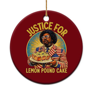 Justice for Lemon Pound Cake Patriotic Meme Ceramic Ornament Funny Viral Hip Hop Parody for Music Rap Fans TS02 1pc Red Print Your Wear