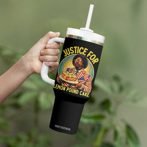 Justice for Lemon Pound Cake Patriotic Meme Tumbler With Handle Funny Viral Hip Hop Parody for Music Rap Fans TS02 Print Your Wear