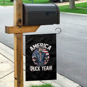 America Chuck Yeah Legendary Action Hero Garden Flag Patriotic USA Flag Tribute 4th of July Freedom Humor TS02 Print Your Wear