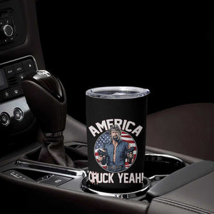America Chuck Yeah Legendary Action Hero Tumbler Cup Patriotic USA Flag Tribute 4th of July Freedom Humor TS02 Print Your Wear