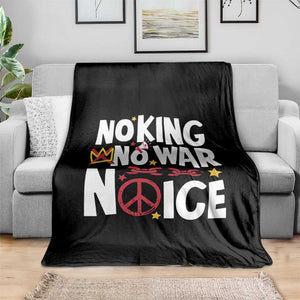 No Kings No Wars No Ice Bold Typography Throw Blanket Peace Symbol Anti War Activist Human Rights TS02 Print Your Wear