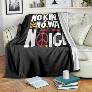 No Kings No Wars No Ice Bold Typography Throw Blanket Peace Symbol Anti War Activist Human Rights TS02 Print Your Wear