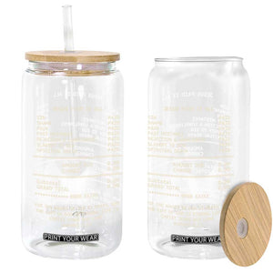 Jesus Paid It All Christian Receipt Glass Can Romans 6:23 Faith Message Sin Debt Inspirational Gift TS02 Print Your Wear
