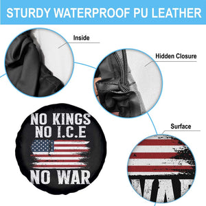 No Wars No Ice No Kings American Flag Spare Tire Cover Patriotic Protest Anti War Human Rights TS02 Print Your Wear