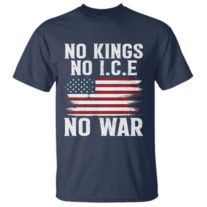 No Wars No Ice No Kings American Flag T Shirt Patriotic Protest Anti War Human Rights TS02 Navy Print Your Wear