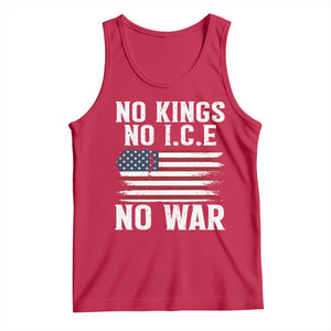 No Wars No Ice No Kings American Flag Tank Top Patriotic Protest Anti War Human Rights TS02 Red Print Your Wear