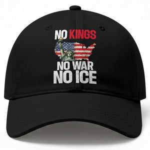 No Kings No Wars No Ice Statue of Liberty Baseball Cap American Flag Patriotic Protest Freedom Democracy TS02 Print Your Wear