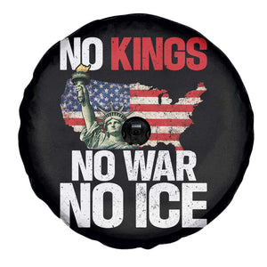 No Kings No Wars No Ice Statue of Liberty Spare Tire Cover American Flag Patriotic Protest Freedom Democracy TS02 Print Your Wear