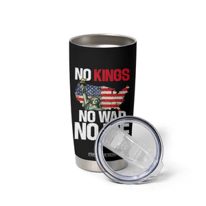 No Kings No Wars No Ice Statue of Liberty Tumbler Cup American Flag Patriotic Protest Freedom Democracy TS02 Print Your Wear