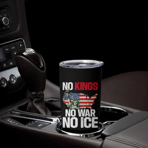 No Kings No Wars No Ice Statue of Liberty Tumbler Cup American Flag Patriotic Protest Freedom Democracy TS02 Print Your Wear