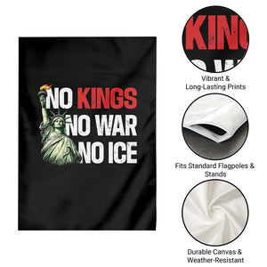 No Kings No Wars No Ice Statue of Liberty Garden Flag American Flag Patriotic Protest Human Rights TS02 Print Your Wear
