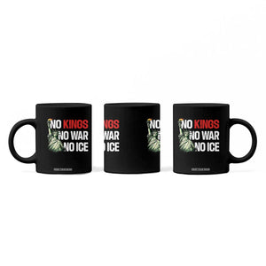 No Kings No Wars No Ice Statue of Liberty Coffee Mug American Flag Patriotic Protest Human Rights TS02 Print Your Wear