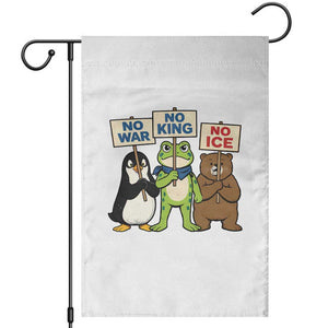No Wars No Ice No Kings Animal Protest Garden Flag Frog Penguin Bear Resist Human Rights Activist TS02 White Print Your Wear