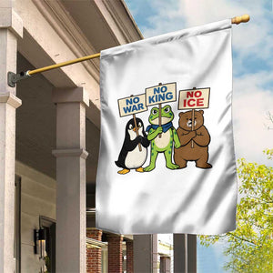 No Wars No Ice No Kings Animal Protest Garden Flag Frog Penguin Bear Resist Human Rights Activist TS02 Print Your Wear