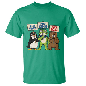 No Wars No Ice No Kings Animal Protest T Shirt Frog Penguin Bear Resist Human Rights Activist TS02 Irish Green Print Your Wear