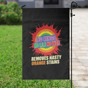 No Wars No Ice No Kings Retro Rainbow Garden Flag Remove Nasty Orange Stains Protest Political Satire TS02 Print Your Wear