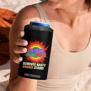 No Wars No Ice No Kings Retro Rainbow 4 in 1 Can Cooler Tumbler Remove Nasty Orange Stains Protest Political Satire TS02 Print Your Wear