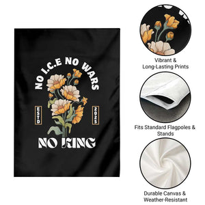 No Wars No ICE No Kings Floral Vintage Garden Flag Retro Flower Peaceful Protest Statement TS02 Print Your Wear