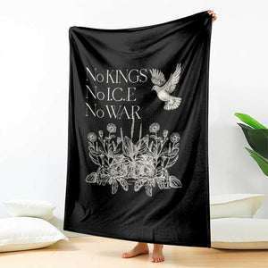No Wars No Ice No Kings Botanical Dove Throw Blanket Peace Symbol Anti War Human Rights Protest TS02 Print Your Wear