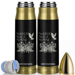 No Wars No Ice No Kings Botanical Dove Bullet Tumbler Peace Symbol Anti War Human Rights Protest TS02 Black Print Your Wear