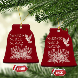 No Wars No Ice No Kings Botanical Dove Ceramic Ornament Peace Symbol Anti War Human Rights Protest TS02 Print Your Wear