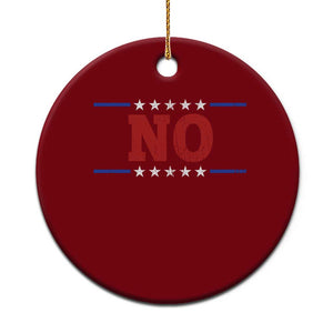 No Protest Patriotic Ceramic Ornament Red White Blue Freedom Political Satire TS02 1pc Red Print Your Wear