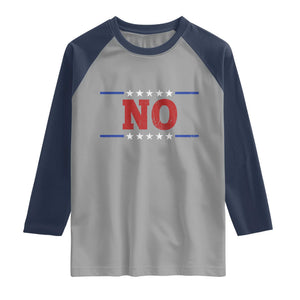 No Protest Patriotic Raglan Shirt Red White Blue Freedom Political Satire TS02 Sport Gray Navy Print Your Wear