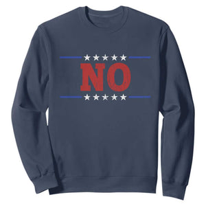 No Protest Patriotic Sweatshirt Red White Blue Freedom Political Satire TS02 Navy Print Your Wear