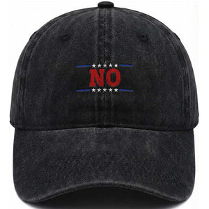 No Protest Patriotic Washed Cotton Baseball Cap Red White Blue Freedom Political Satire TS02 Print Your Wear