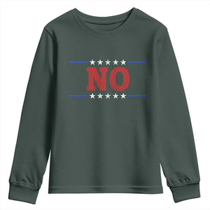 No Protest Patriotic Youth Sweatshirt Red White Blue Freedom Political Satire TS02 Dark Forest Green Print Your Wear