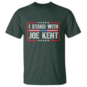 I Stand With Joe Kent Patriotic Support T Shirt American Flag Political Statement TS02 Dark Forest Green Print Your Wear