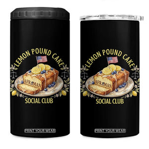 Lemon Pound Cake Social Club 4 in 1 Can Cooler Tumbler Funny Viral Meme Dessert Parody Rap Fans TS02 One Size: 16 oz Black Print Your Wear