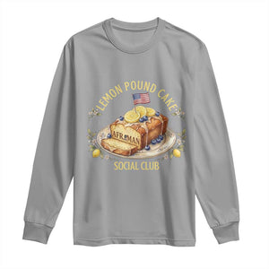 Lemon Pound Cake Social Club Long Sleeve Shirt Funny Viral Meme Dessert Parody Rap Fans TS02 Sport Gray Print Your Wear