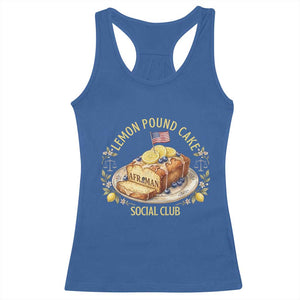 Lemon Pound Cake Social Club Racerback Tank Top Funny Viral Meme Dessert Parody Rap Fans TS02 Royal Blue Print Your Wear