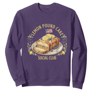 Lemon Pound Cake Social Club Sweatshirt Funny Viral Meme Dessert Parody Rap Fans TS02 Purple Print Your Wear