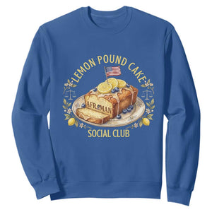 Lemon Pound Cake Social Club Sweatshirt Funny Viral Meme Dessert Parody Rap Fans TS02 Royal Blue Print Your Wear
