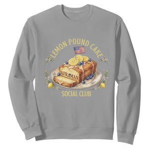 Lemon Pound Cake Social Club Sweatshirt Funny Viral Meme Dessert Parody Rap Fans TS02 Sport Gray Print Your Wear