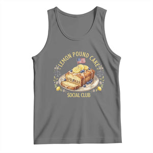 Lemon Pound Cake Social Club Tank Top Funny Viral Meme Dessert Parody Rap Fans TS02 Black Heather Print Your Wear