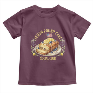 Lemon Pound Cake Social Club Toddler T Shirt Funny Viral Meme Dessert Parody Rap Fans TS02 Maroon Print Your Wear