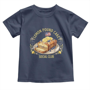 Lemon Pound Cake Social Club Toddler T Shirt Funny Viral Meme Dessert Parody Rap Fans TS02 Navy Print Your Wear